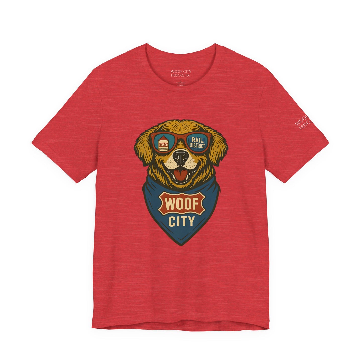 Woof City Rail District Golden Retriever Tee – Frisco’s Favorite Dog Shirt