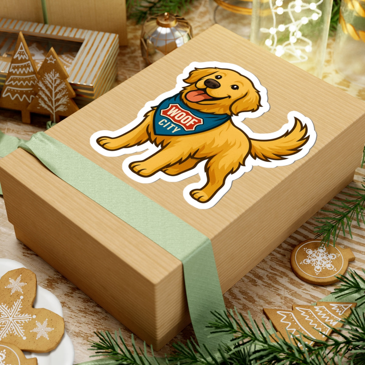 Stickers - Frisco Golden Retriever Mayor of the Patio Design