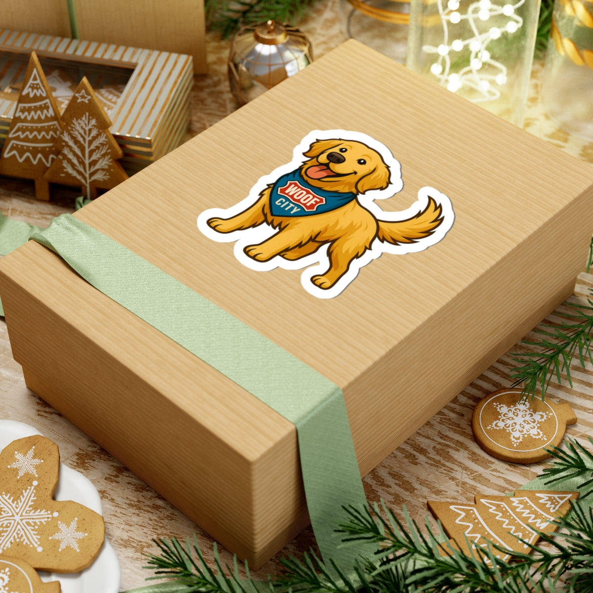 Stickers - Frisco Golden Retriever Mayor of the Patio Design