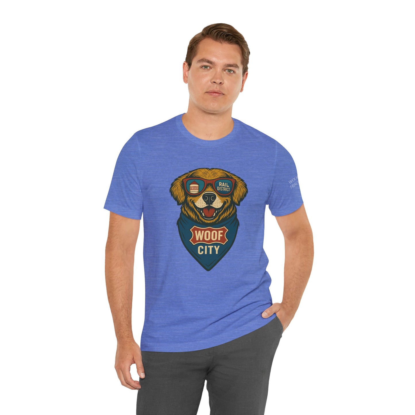 Woof City Rail District Golden Retriever Tee – Frisco’s Favorite Dog Shirt