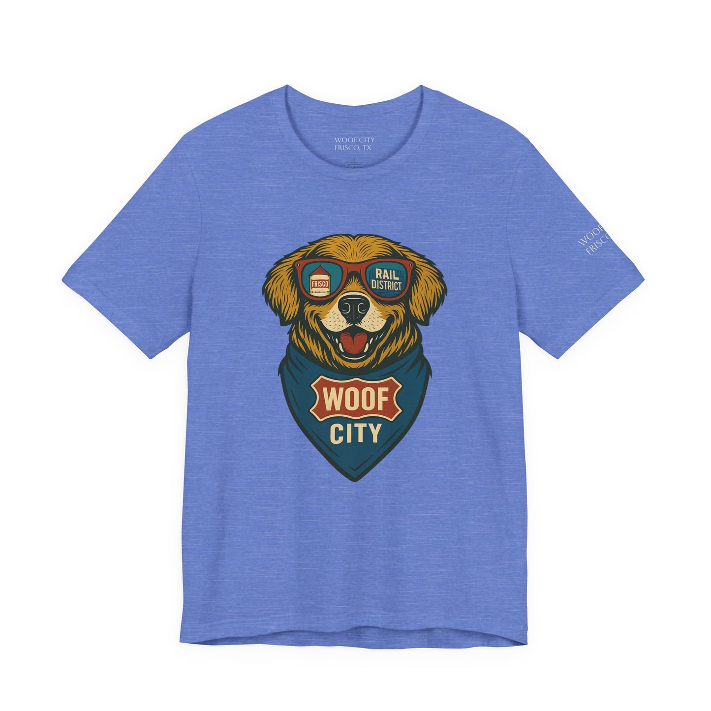 Woof City Rail District Golden Retriever Tee – Frisco’s Favorite Dog Shirt