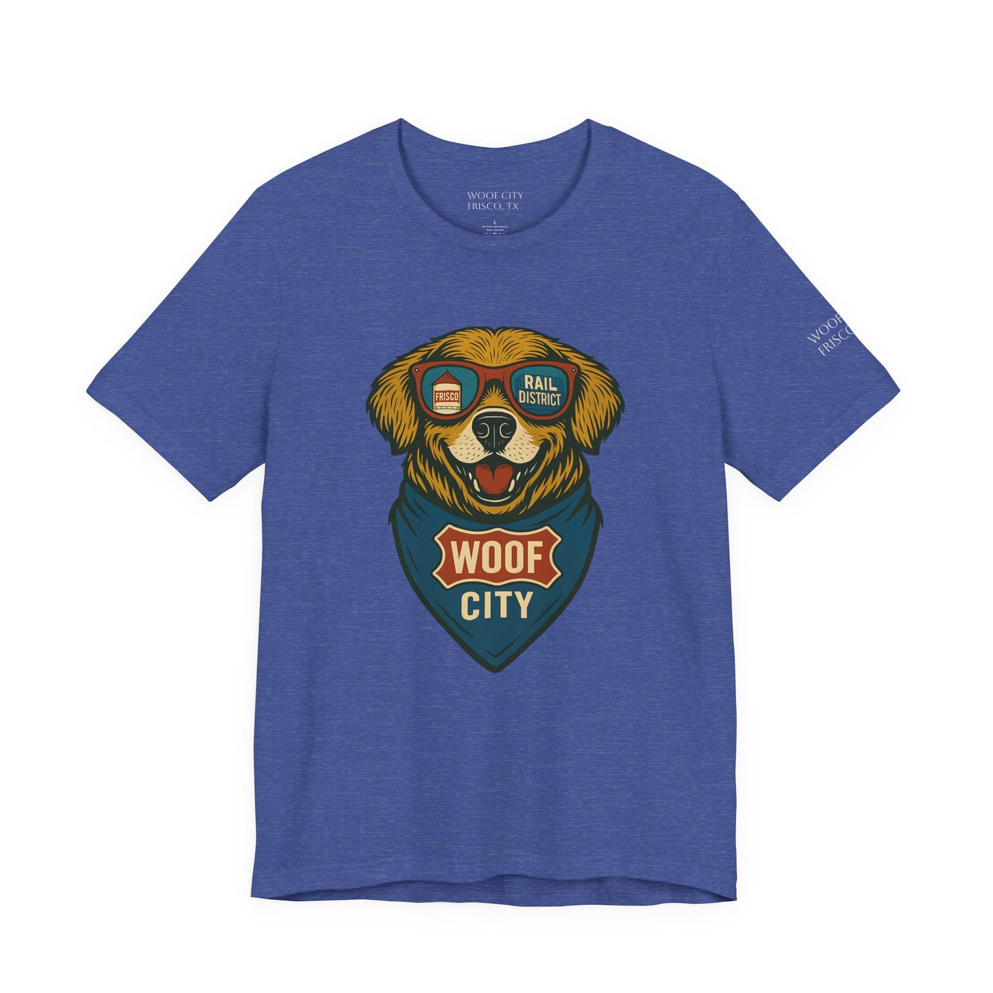 Woof City Rail District Golden Retriever Tee – Frisco’s Favorite Dog Shirt