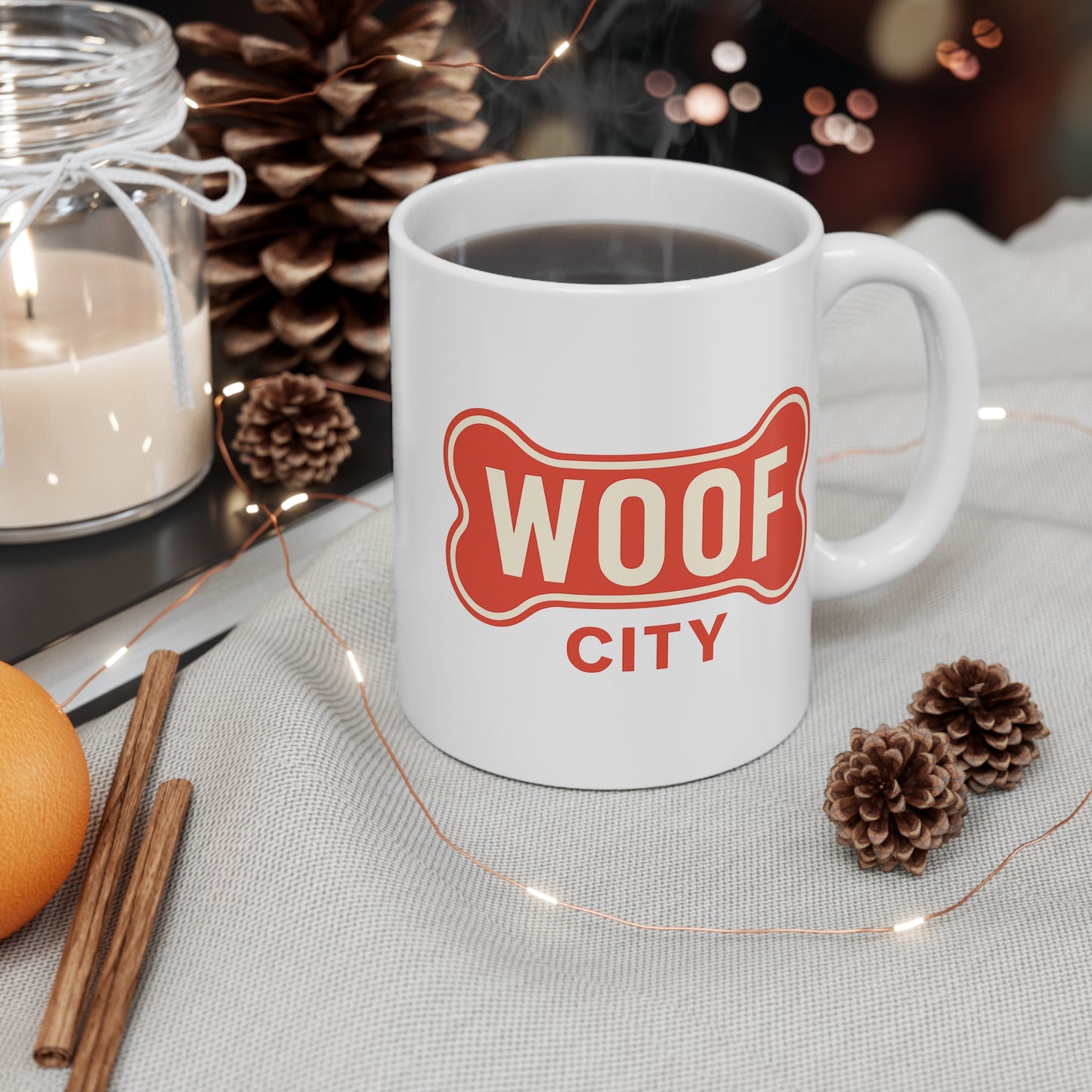Woof City Logo Mug – For Frisco Dog Lovers