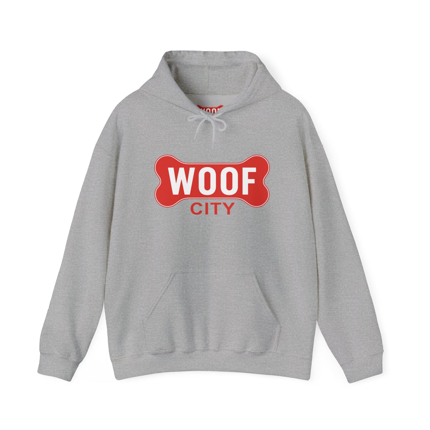 Woof City Logo Sweatshirt — Rail District Frisco Dog Care Hoodie