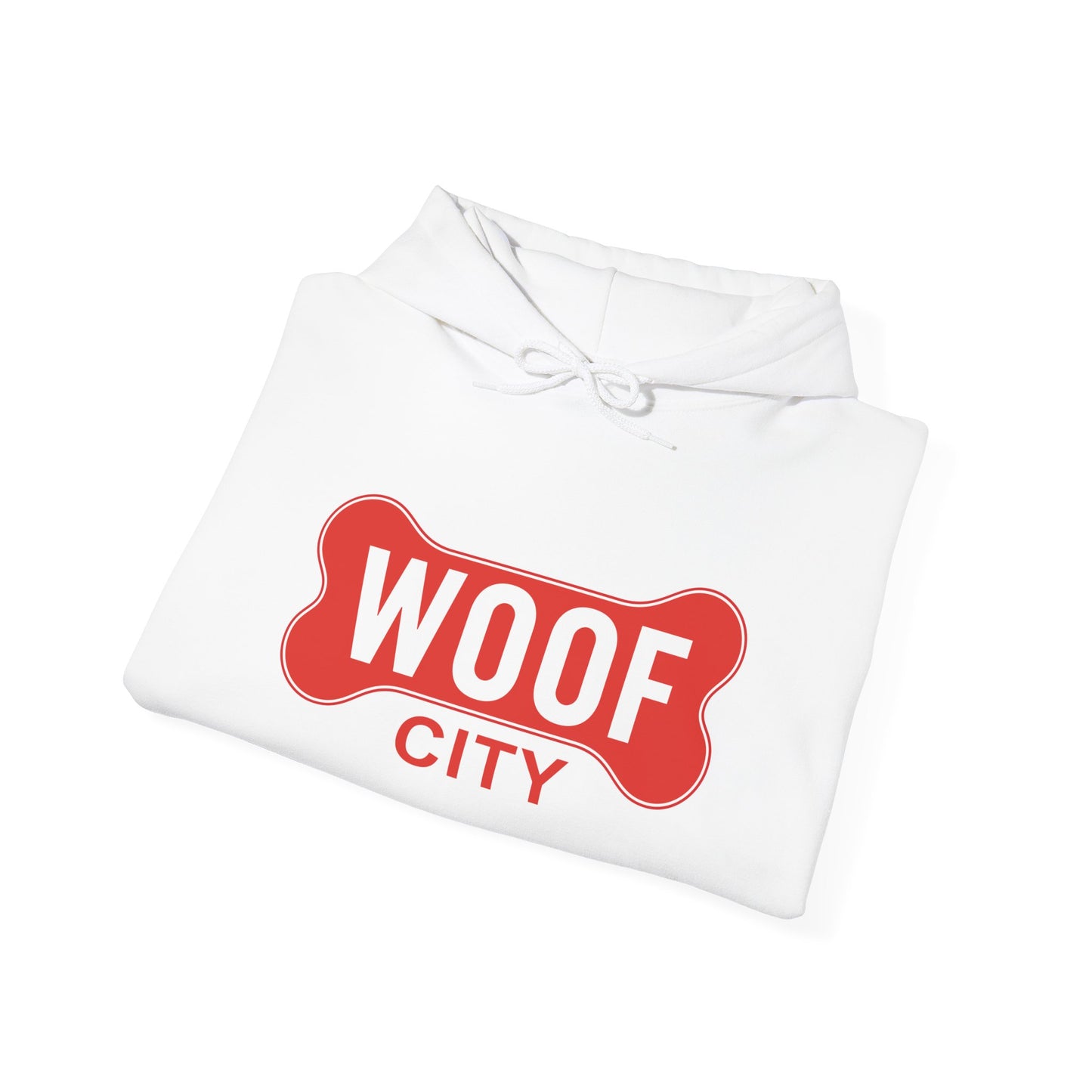 Woof City Logo Sweatshirt — Rail District Frisco Dog Care Hoodie