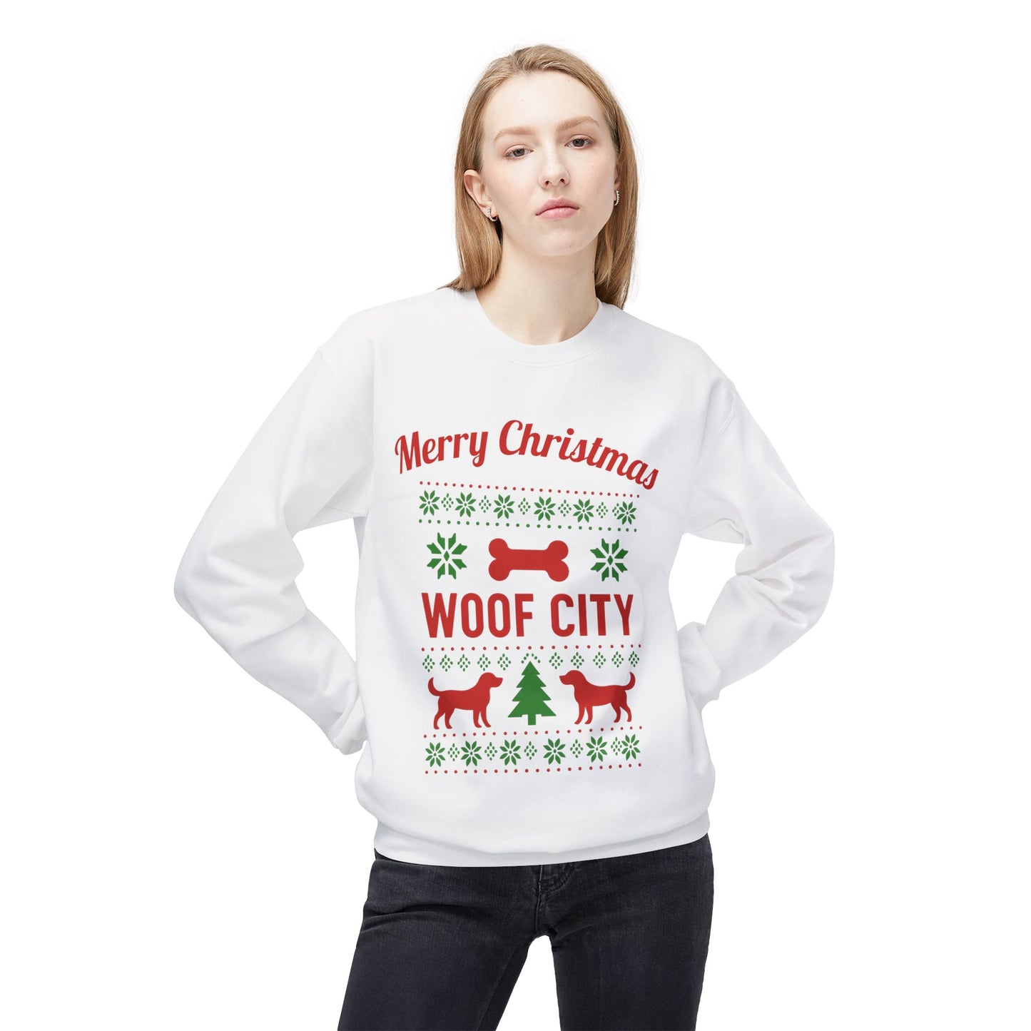 Merry Woofmas Ugly Sweater – Woof City Edition