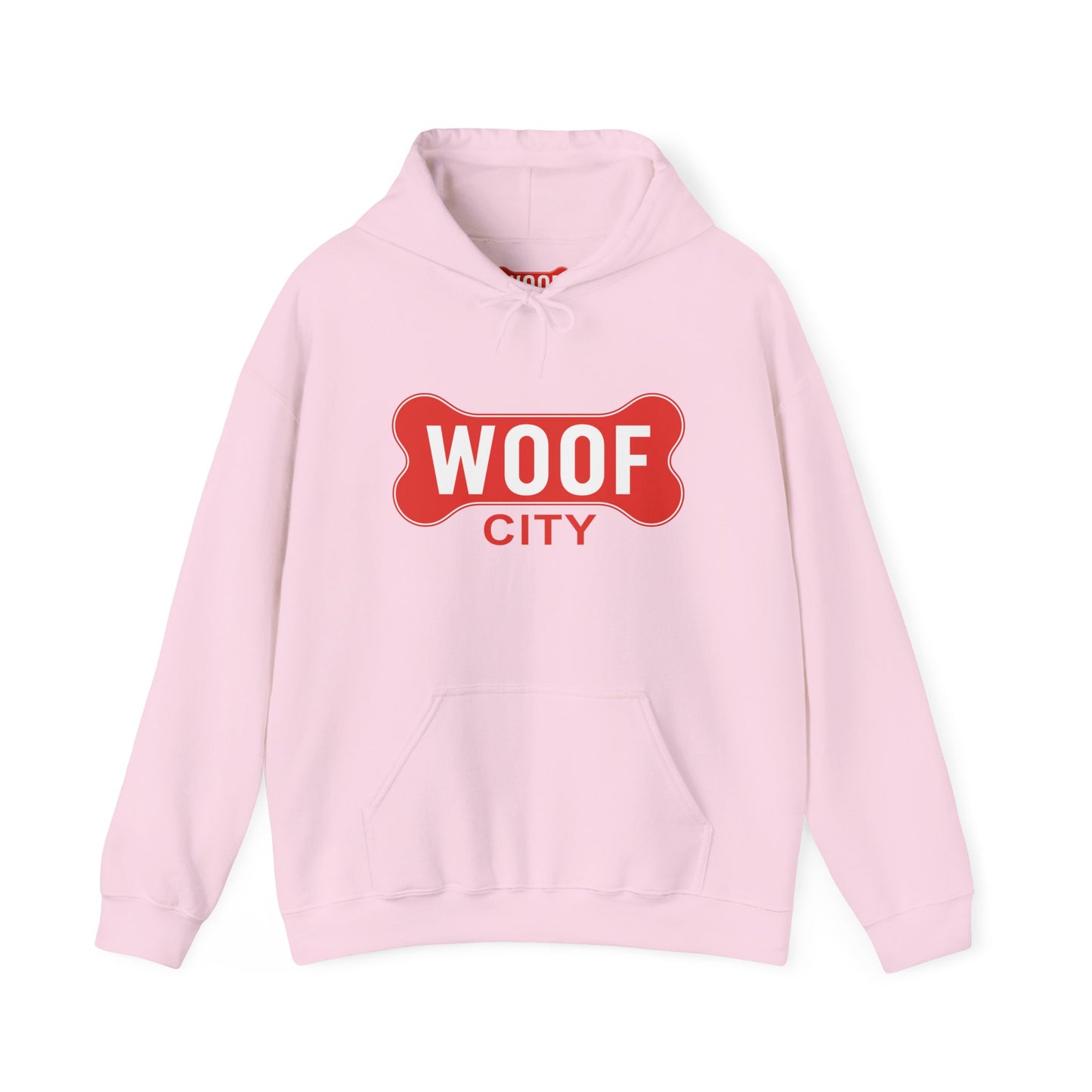 Woof City Logo Sweatshirt — Rail District Frisco Dog Care Hoodie