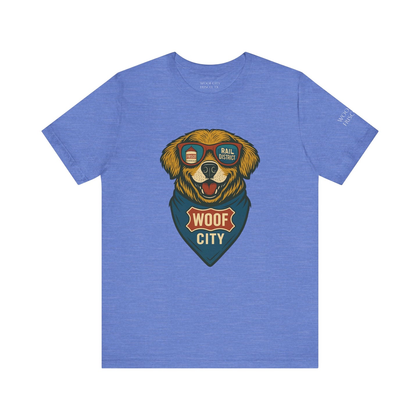 Woof City Rail District Golden Retriever Tee – Frisco’s Favorite Dog Shirt