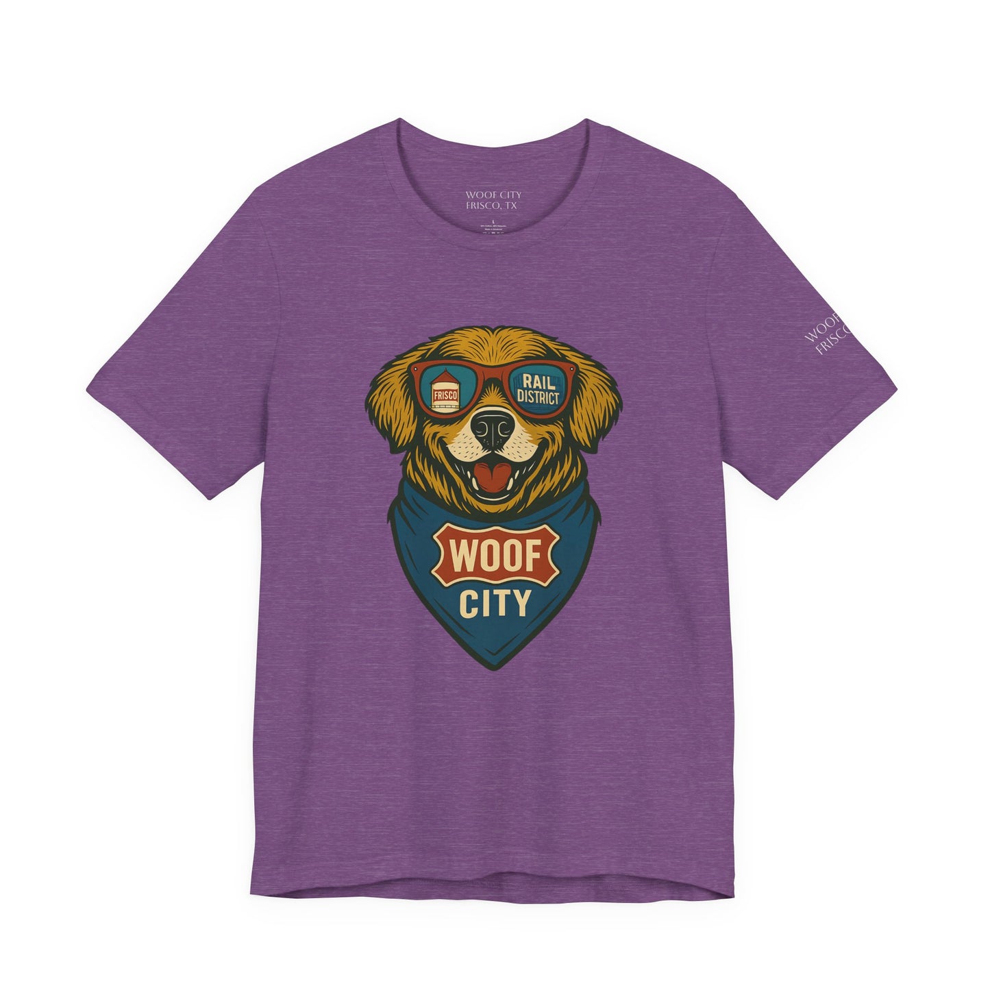 Woof City Rail District Golden Retriever Tee – Frisco’s Favorite Dog Shirt