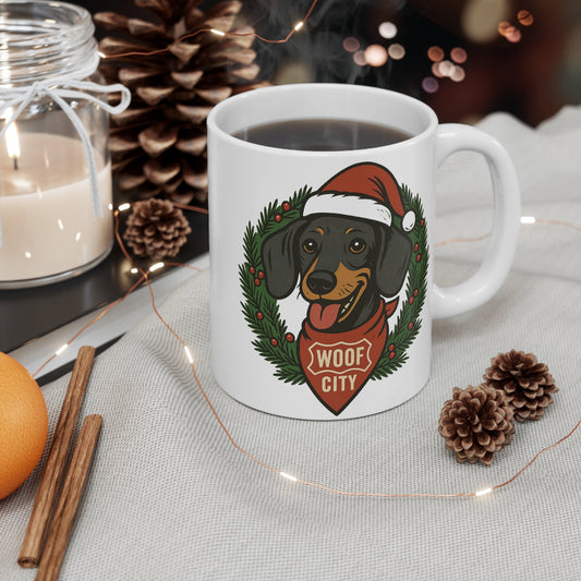 Bernie & Walter’s Holiday Mug – A Woof City Classic. Cozy sips. Long bodies. Big holiday energy.