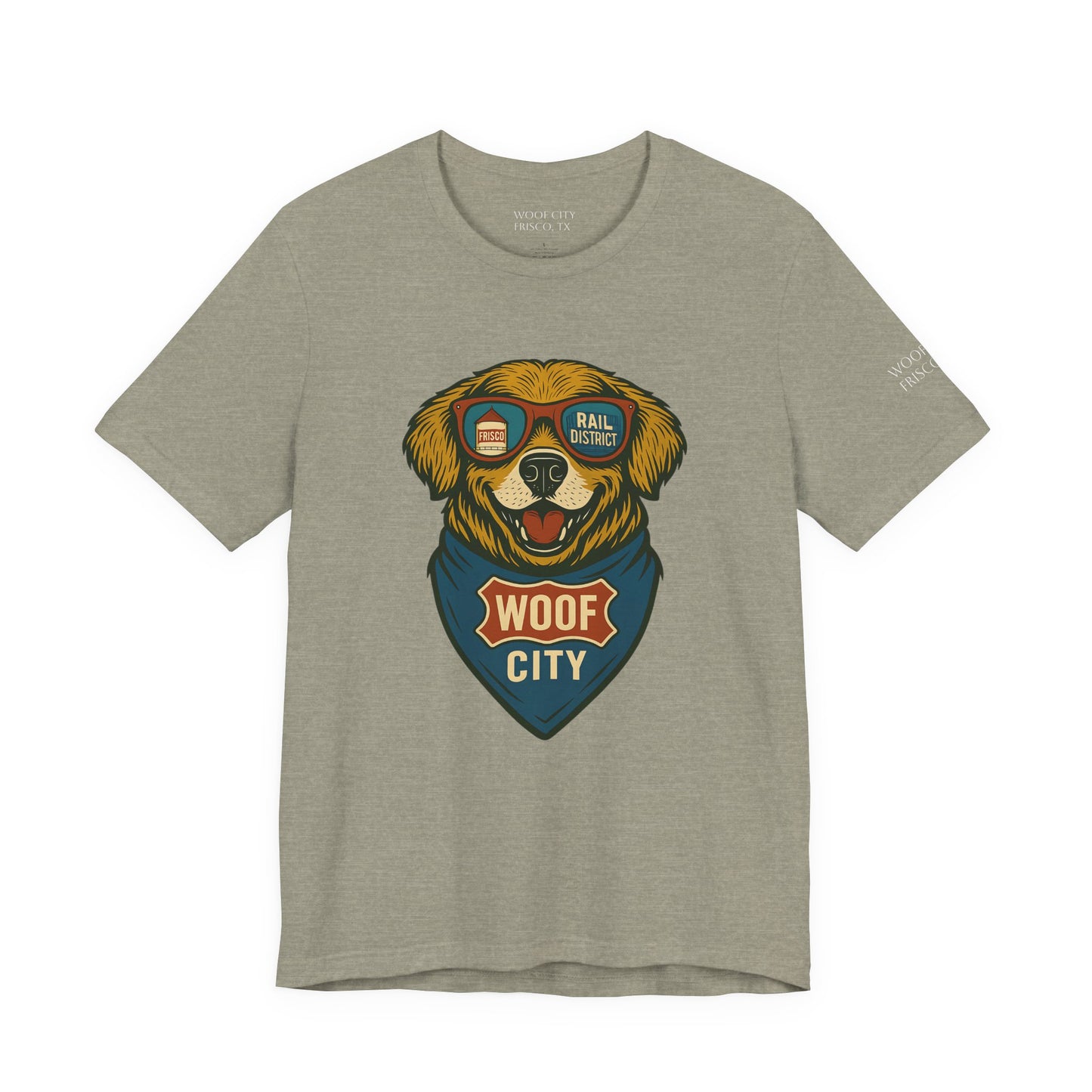 Woof City Rail District Golden Retriever Tee – Frisco’s Favorite Dog Shirt