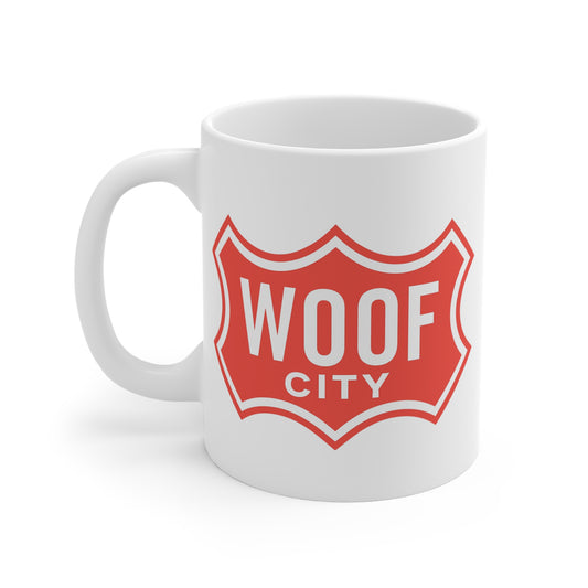 Woof City Logo Mug – For Frisco Dog Lovers