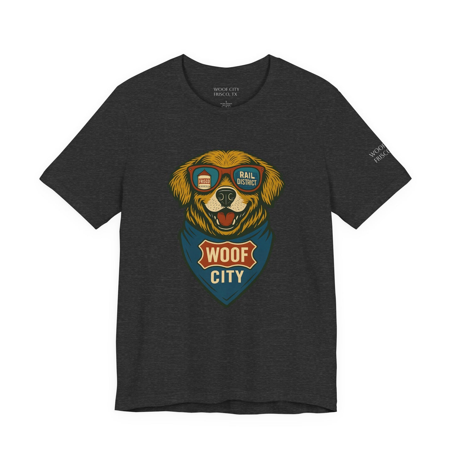 Woof City Rail District Golden Retriever Tee – Frisco’s Favorite Dog Shirt