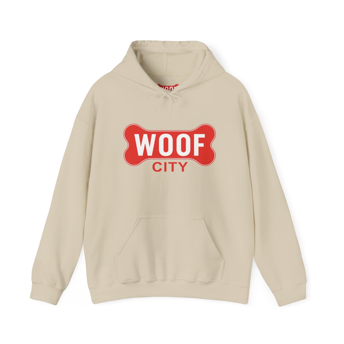 Woof City Logo Sweatshirt — Rail District Frisco Dog Care Hoodie