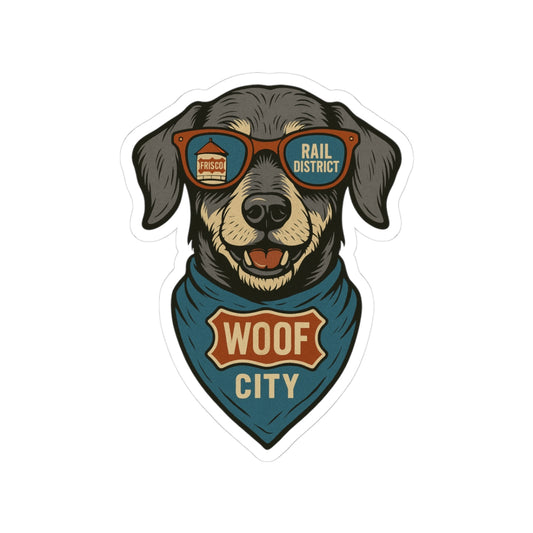 Sticker inspired by Dachshund named Bernie, a true Woof City regular.