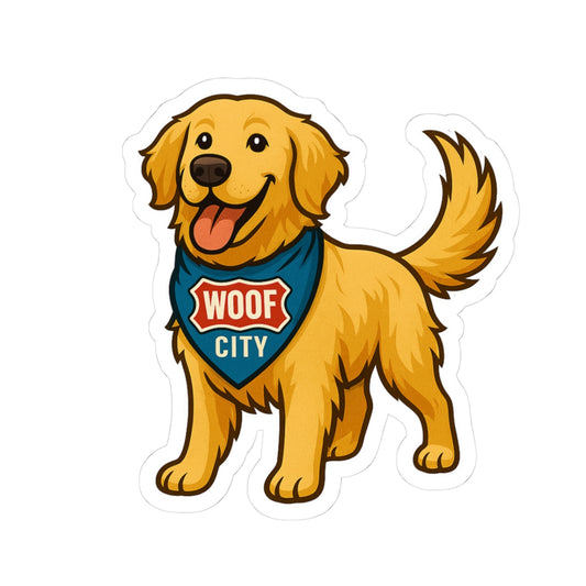 Stickers - Frisco Golden Retriever Mayor of the Patio Design