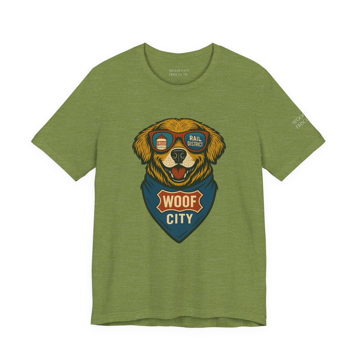 Woof City Rail District Golden Retriever Tee – Frisco’s Favorite Dog Shirt